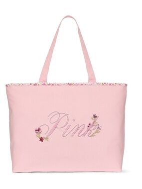 (Inventory 44) Victoria’s Secret Pink Embroidered Tote Bag - Pink